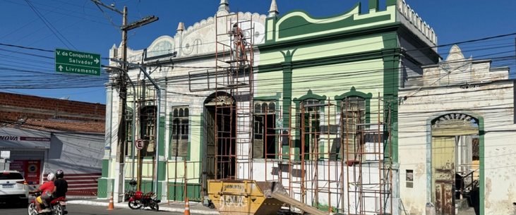 Casarão que abrigou a primeira Prefeitura de Brumado passa por restauração