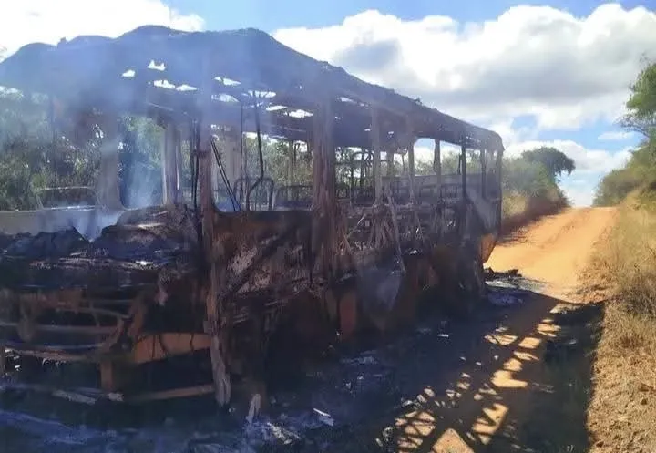 Ônibus escolar pega fogo em Rio do Antônio, mas alunos saem ilesos