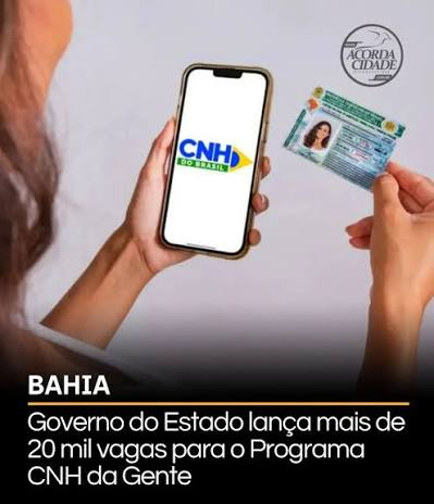 Governo do Estado lança 20.294 vagas para o Programa CNH da Gente