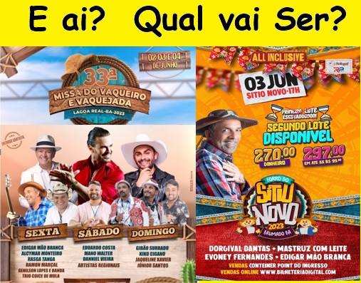 E ai? Qual vai Ser? Eduardo Costa e Mano Walter ou Edgar Mão Branca?