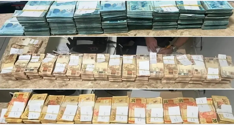 Homem é preso na Bahia com quase R$ 1,4 milhão em espécie e eletrônicos de alto valor.