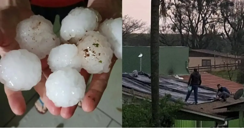 Temporais e granizo deixam ao menos dois mortos e afetam mais de 30 municípios no RS