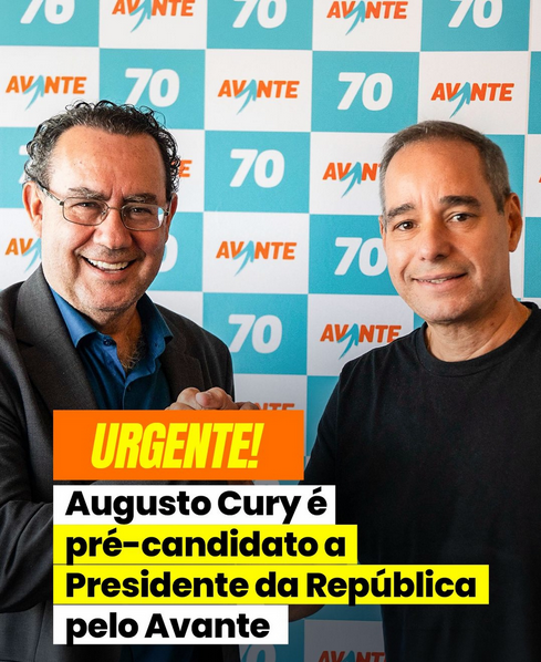 Augusto Cury anuncia pré-candidatura à Presidência da República pelo Avante