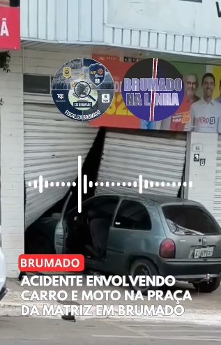 Carro invade comitê de Candidato no centro de Brumado